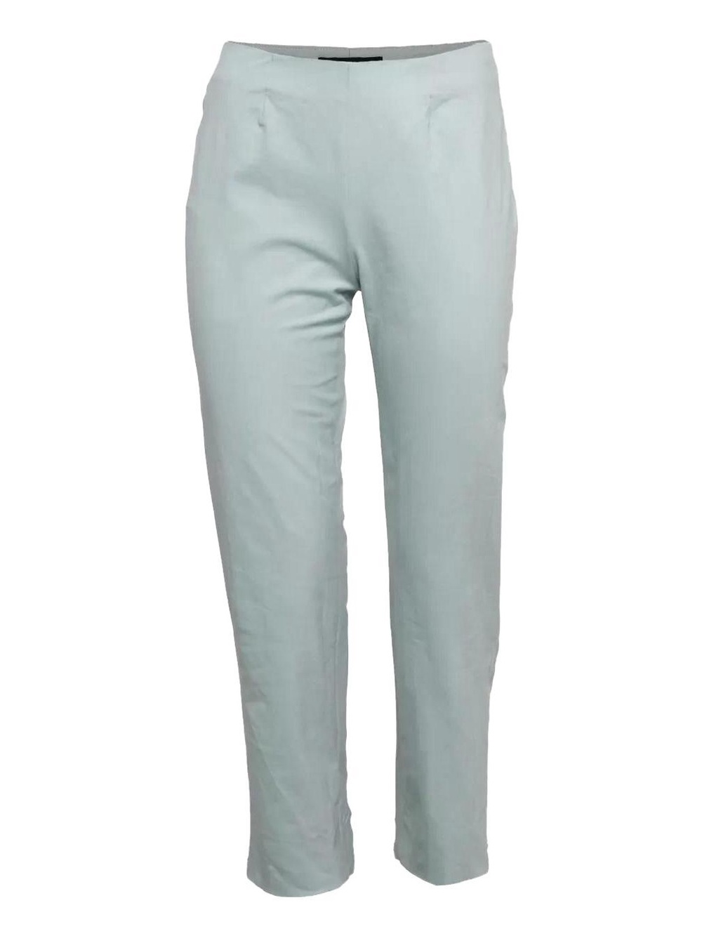 Piazza Sempione Pale Blue Straight-Leg Audrey Cotton Pant Trousers 10